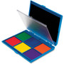 Learning Resources 7 Color Stamp Pad Ink Pad - Black, Green, Blue, Orange, Red, Yellow, Purple Ink Product Image 