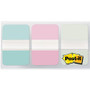 Post-it Durable Tabs - 12 Tab(s)/Set - 1" Tab Height x 1.50" Tab Width - Blue, Pink, Green Tab(s) - Removable Product Image 