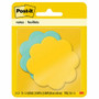 Post-it Super Sticky Die-Cut Notes - 150 x Assorted - 3" Flag/Note Width x 3" Flag/Note Length - Daisy - Yellow, Blue - Self-adhesive Product Image 