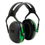3M PELTOR X Series Earmuffs, Model X1A, 22 dB NRR, Black/Green (MMMX1A) View Product Image