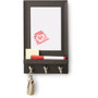 3M Message Center,Dry-erase,8 Strips,Holds 2 lb,7"Wx11-1/2"H,BK (MMMHOM24DEBSES) View Product Image