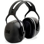 Peltor X-Series Over-The-Head X5 Earmuffs - Noise, Noise Reduction Rating Protection - Steel, Steel - Black - Lightweight, Comfortable, Cushioned, Adjustable Headband, Durable Product Image 