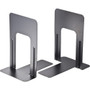 Officemate Nonskid Bookends - 9" Height x 5.87" Width x 8.18" Depth - Desktop - Non-skid Base, Chip Resistant, Non-slip, Scratch Resistant - Enamel - Black Product Image 