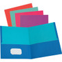 Oxford Letter Recycled Pocket Folder - 8 1/2" x 11" - 100 Sheets Capacity - 2 Pocket(s) - Assorted - 10% Recycled Product Image 