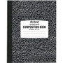 Oxford Tops College-ruled Composition Notebook - 80 Sheets - Stitched - 7 7/8" x 10" Sheet Size - White Paper - Black Marble Cover Product Image 