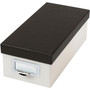 Oxford Index Card Storage Box, Holds 1,000 3 x 5 Cards, 5.5 x 11.5 x 3.88, Pressboard, Marble White/Black (OXF406350) View Product Image