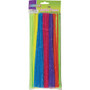 Creativity Street Jumbo Chenille Pipe Cleaners - Craft Project, Classroom - 12" Height x 0.25" Width x 236.2 mil Thickness x 15" Length - Neon - Polyester Product Image 