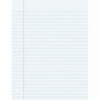 Pacon Wide Ruled Filler Paper - 100 Sheets - Wide Ruled Front Ruling - 0.37" Ruled - Red Margin - 3 Hole(s) Product Image 