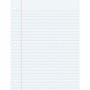 Pacon Wide Ruled Filler Paper - 100 Sheets - Wide Ruled Front Ruling - 0.37" Ruled - Red Margin - 3 Hole(s) Product Image 