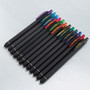Pentel EnerGel Kuro Gel Pen, Retractable, Medium 0.7 mm, Assorted Ink Colors, Black Barrel, 12/Pack View Product Image
