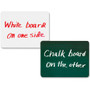 Creativity Street 2-in-1 Personal Combo Board - 12" (1 ft) Width x 9" (0.8 ft) Height - Dark Green Surface Product Image 