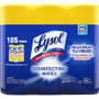 Lysol Disinfecting Wipes 3-pack - Lemon Scent - Disinfectant, Antibacterial - White - 35/Tub Product Image 