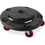Rubbermaid Commercial Brute Quiet Dolly - 350 lb Load Capacity - Plastic - 6.60" Height - Black - (RCP264043BLACT) Product Image 