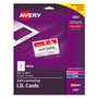 Avery Laminated Laser/Inkjet ID Cards, 2 1/4 x 3 1/2, White, 30/Box (AVE5361) View Product Image