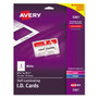 Avery Self-laminating ID Cards - 2" Width x 3.3" Height - Self Sticking - Laminated, Perforated, Printable, Durable, Perforated, Self-adhesive - Card, Tile - Card Stock Product Image 