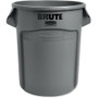 Rubbermaid Commercial Brute 20-Gallon Vented Containers - 20 gal Capacity - Round - Fade Resistant, Crush Resistant, UV Coated, Damage Resistant, Warp Resistant, Crack Resistant, Handle, Reinforced - 22.9" Height x 19.4" Diameter - Plastic Product Image 