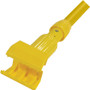 Rubbermaid Commercial Gripper 60" Vinyl/Aluminum Wet Mop Handle - 60" Length - Yellow - Vinyl, Aluminum, Plastic - (RCPH236000000) Product Image 