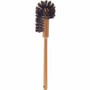 Rubbermaid Commercial 17" Handle Toilet Bowl Brush - 1.50" Synthetic Polypropylene Bristle - 17" Handle Length - 18.5" Overall Length - Plastic Handle - Brown, Yellow - (RCP632000BRN) Product Image 