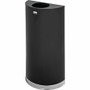 Rubbermaid Commercial 12 Gallon Half Round Steel Receptacle - 12 gal Capacity - Semicircular - 7" Opening Diameter - 32" Height x 18" Width x 9" Depth - Steel Product Image 
