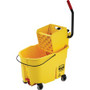 Rubbermaid Commercial Wavebreak 44-Quart Side Press Mopping System - Plastic, Steel - 17" Width x 24" Depth x 38" Height - Yellow Product Image 
