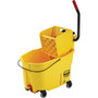 Rubbermaid Commercial Wavebreak 44-Quart Side Press Mopping System - Plastic, Steel - 17" Width x 24" Depth x 38" Height - Yellow Product Image 