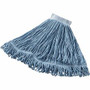 Rubbermaid Commercial Super Stitch 24 oz Blend Wet Mop Heads - Antimicrobial - Cotton, Synthetic Yarn - Blue Product Image 