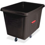 Rubbermaid Commercial 300-lb Capacity Cube Truck - 44.91 gal Capacity - Cube - Durable - 28.1" Height x 26" Width - Metal, High-density Polyethylene (HDPE) Product Image 