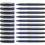 Schneider One Business Rollerball Pen, Stick, Fine 0.6 mm, Black Ink, Dark Blue/Black Barrel, 10/Box View Product Image