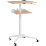 Safco VUM Mobile Workstation, 25.25" x 19.75" x 35.5" to 47.75", Natural/White View Product Image