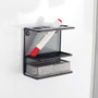 Onyx Mesh Marker Holder - 2.5" Height x 5.3" Width x 5.3" Depth - Steel Wire Mesh - Black Product Image 