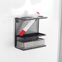 Onyx Mesh Marker Holder - 2.5" Height x 5.3" Width x 5.3" Depth - Steel Wire Mesh - Black Product Image 