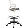 Safco Shell Extended-Height Chair, Max 275 lb, 22" to 32" High Black/White Seat, White Back, Black Base, Ships in 1-3 Business Days (SAF7014WH) View Product Image