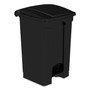 Safco Plastic Step-On Receptacle, 12 gal, Plastic, Black, Ships in 1-3 Business Days (SAF9925BL) View Product Image