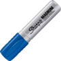 Sharpie Magnum Permanent Marker - 15.87 mm Jumbo Chisel Marker Point - Blue Ink - Silver Plastic Barrel - Felt Tip Product Image 