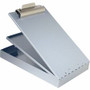 Saunders Cruiser Mate Form Holder with Storage - 1" Clip Capacity - Top Opening - 8 1/2" x 14" Sheet Size - Aluminum - Gray Product Image 