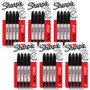 Sharpie Twin Tip Permanent Markers - Fine, Ultra Fine Marker Point - Black Ink - Alcohol Based - 4/Pack Product Image 