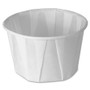 Solo 2 oz Squat Treated Paper Souffle Portion Cups - 2 fl oz - White, Aqua - Hot Drink, Cold Drink - 250/Pack Product Image 