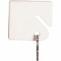 Sparco Square Key Tags - 4.75" Length x 1.40" Width - Square - Hook Fastener - Plastic - White Product Image 