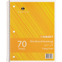 Sparco Wirebound Notebooks - 70 Sheets - Wire Bound - College Ruled Front Ruling - Unruled Margin - 16 lb Basis Weight Product Image 