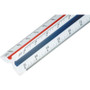 Staedtler Triangular Scale Plastic Engineers Ruler, 12" Long, White with Colored Grooves View Product Image