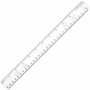 Sparco 12" Standard Metric Ruler - 12" Length x 1.3" Width - 1/16 Graduations - Metric, Imperial Measuring System - Plastic - Clear Product Image 
