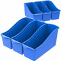 Storex Storex Multiuse Bins Blue 6/pkg - 7" Height x 5.30" Width x 14.30" Length - Blue - Plastic Product Image 