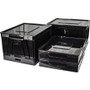 Storex Industries Corporation Collapsible Crate w/Lid, 13-3/5"x20"x10-2/5", Black (STX61809U04C) View Product Image