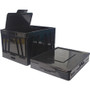 Storex Industries Corporation Collapsible Crate w/Lid, 13-3/5"x20"x10-2/5", Black (STX61809U04C) View Product Image