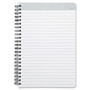 Tops Notebook, Double Wire, 80-Sht, 5-9/10"Wx8"Lx2/5"H, Gray (TOP57010IC) View Product Image