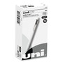 uniball uniONE Gel Pen, Retractable, Medium 0.7 mm, Black Ink, White/Black Barrel, Dozen View Product Image