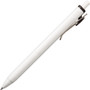 uniball uniONE Gel Pen, Retractable, Medium 0.7 mm, Black Ink, White/Black Barrel, Dozen View Product Image