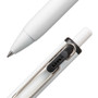 uniball uniONE Gel Pen, Retractable, Medium 0.7 mm, Black Ink, White/Black Barrel, Dozen View Product Image