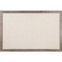 U Brands Linen Bulletin Board - 24" Board Height x 36" Board Width - Tan Linen Surface - Self-healing, Durable, Mounting System, Tackable, Sturdy, Damage Resistant - Rustic Wood Frame Product Image 
