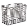 U Brands Vena Hanging File Basket, Letter Size, 6.85" Long, Black View Product Image